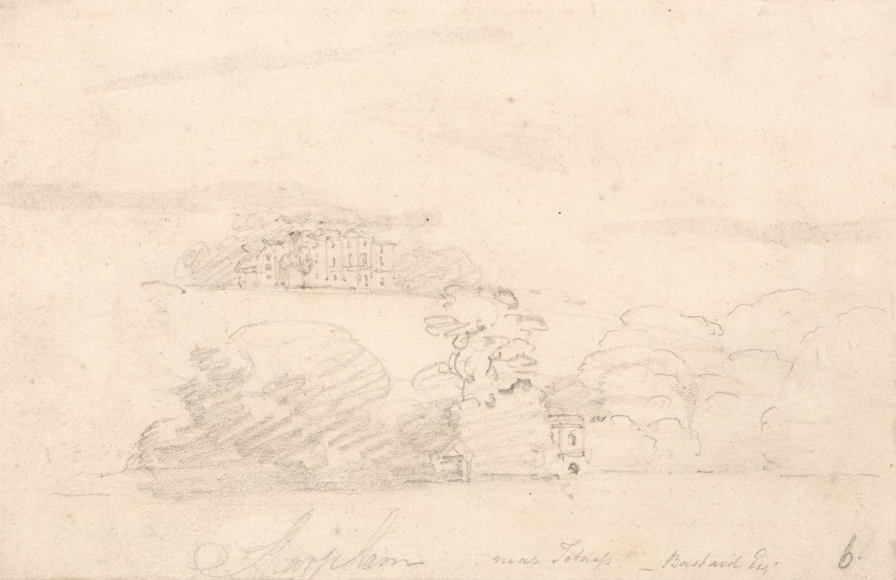 Sharpham, near Totnes, Devon by Thomas Girtin