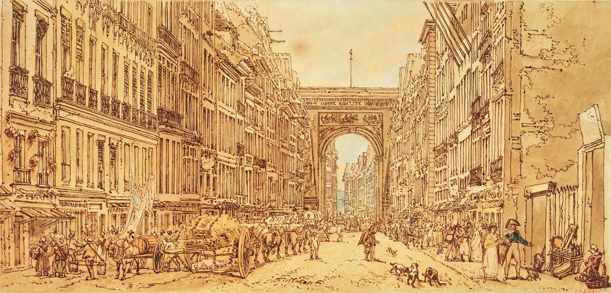 The Faubourg and the Porte Saint-Denis, 1801 by Thomas Girtin
