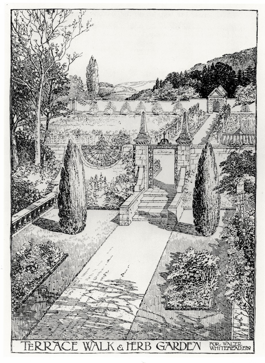 Terrace Walk and Herb Garden by Thomas Hayton Mawson