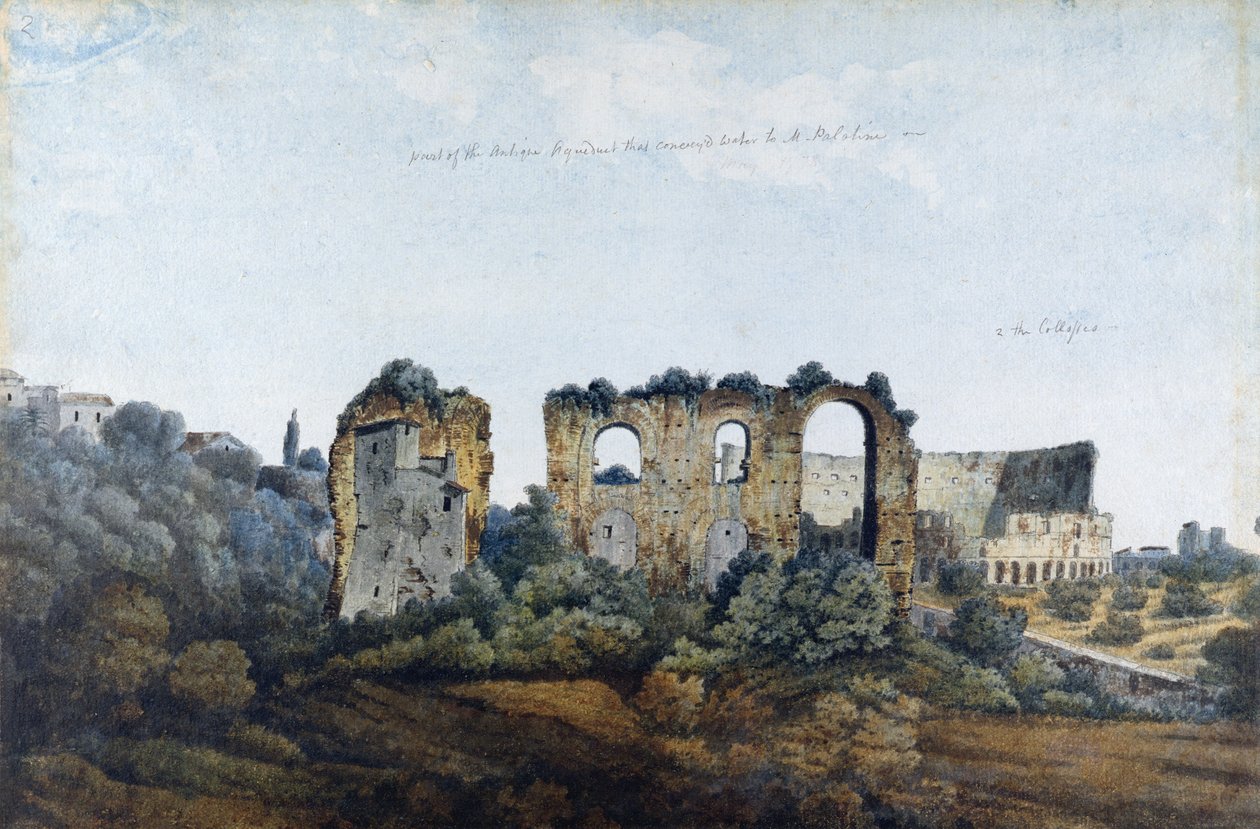 The Claudean Aqueduct and Colosseum, 1778 by Thomas Jones
