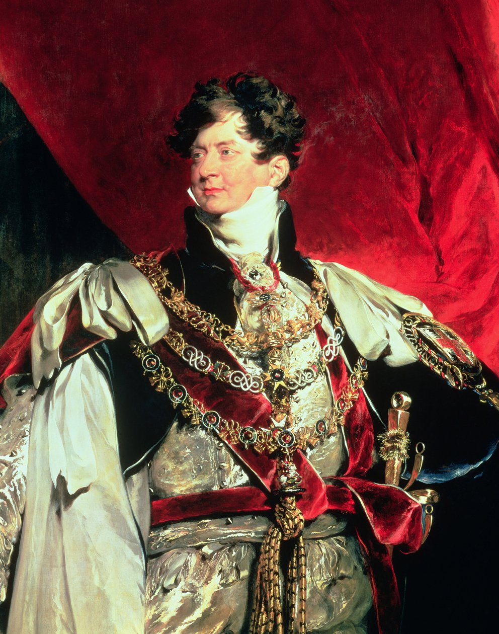 The Prince Regent, later George IV (1762-1830) in his Garter Robes (detail) by Thomas Lawrence