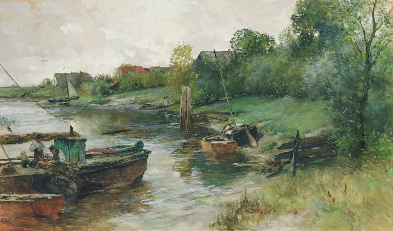 View of the Este at Cranz by Thomas Ludwig Herbst