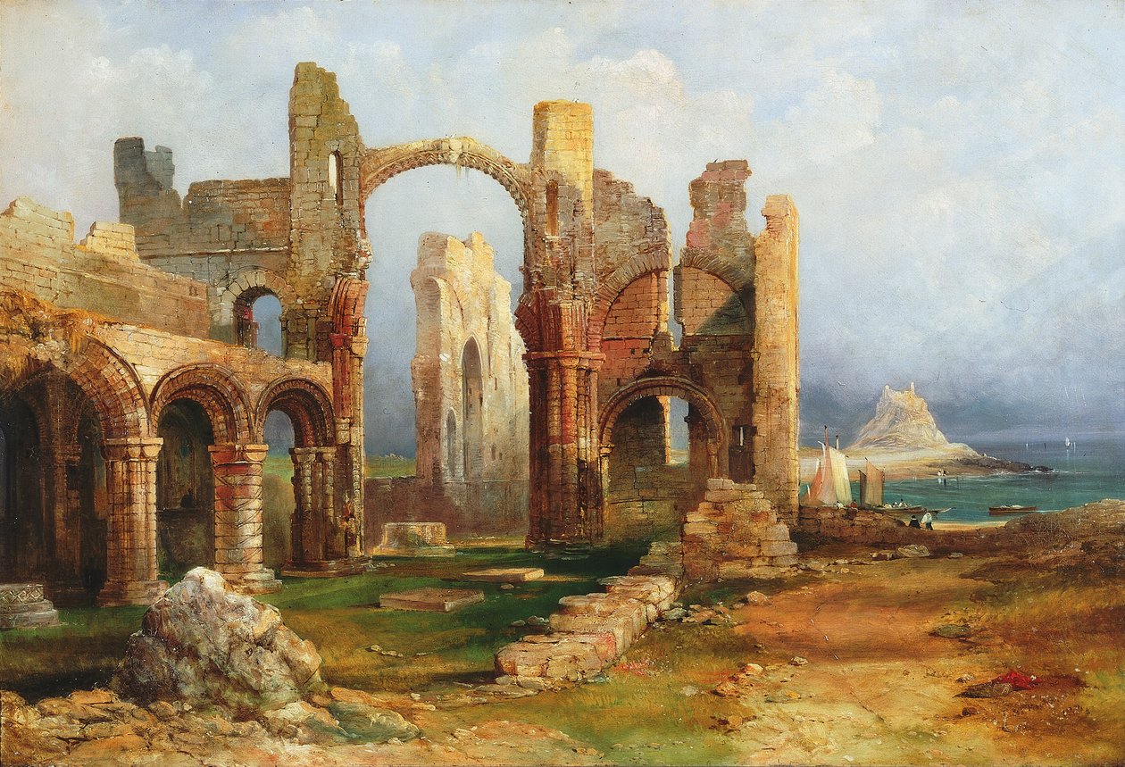 Lindisfarne Priory by Thomas Miles Richardson