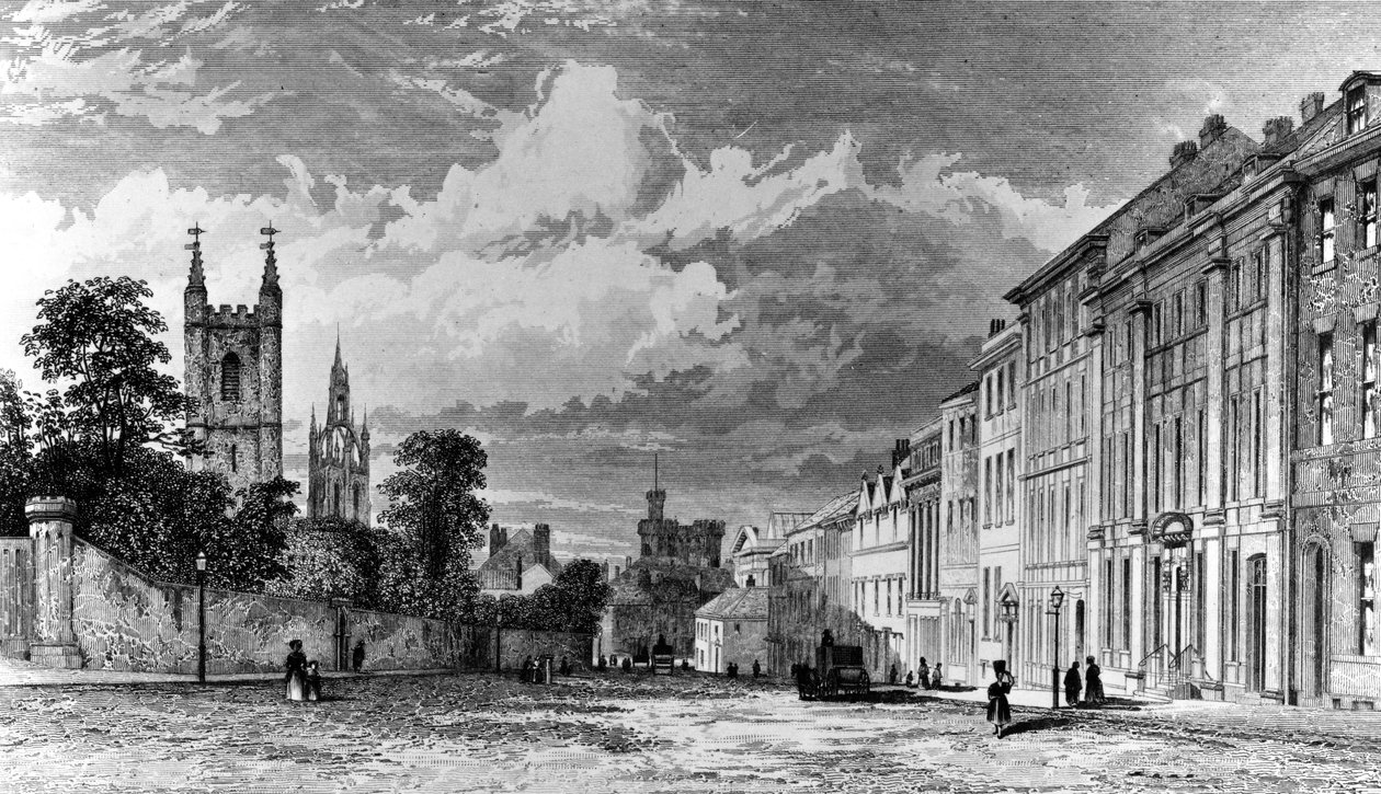 Westgate Street, Newcastle-upon-Tyne, engraved by William Collard, 1842 by Thomas Miles Richardson