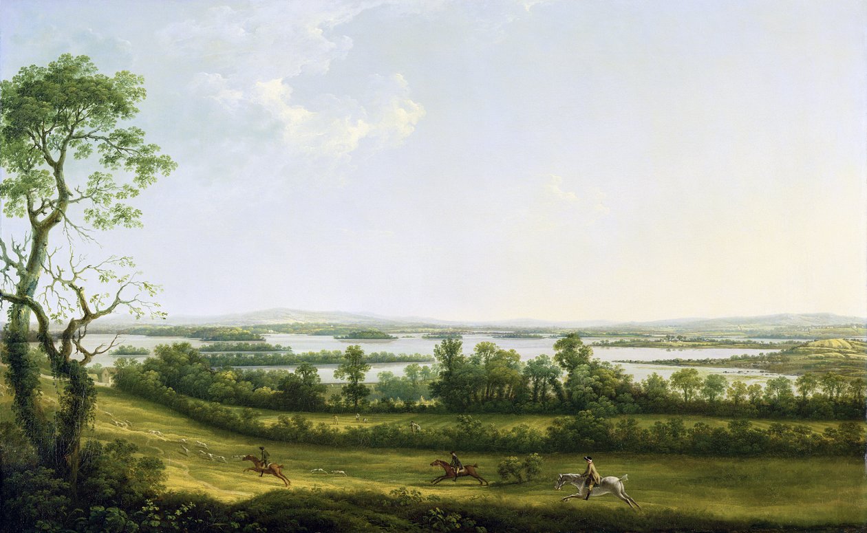 Lough Erne from Knock Ninney, with Bellisle in the Distance, County Fermanagh, Ireland by Thomas Roberts
