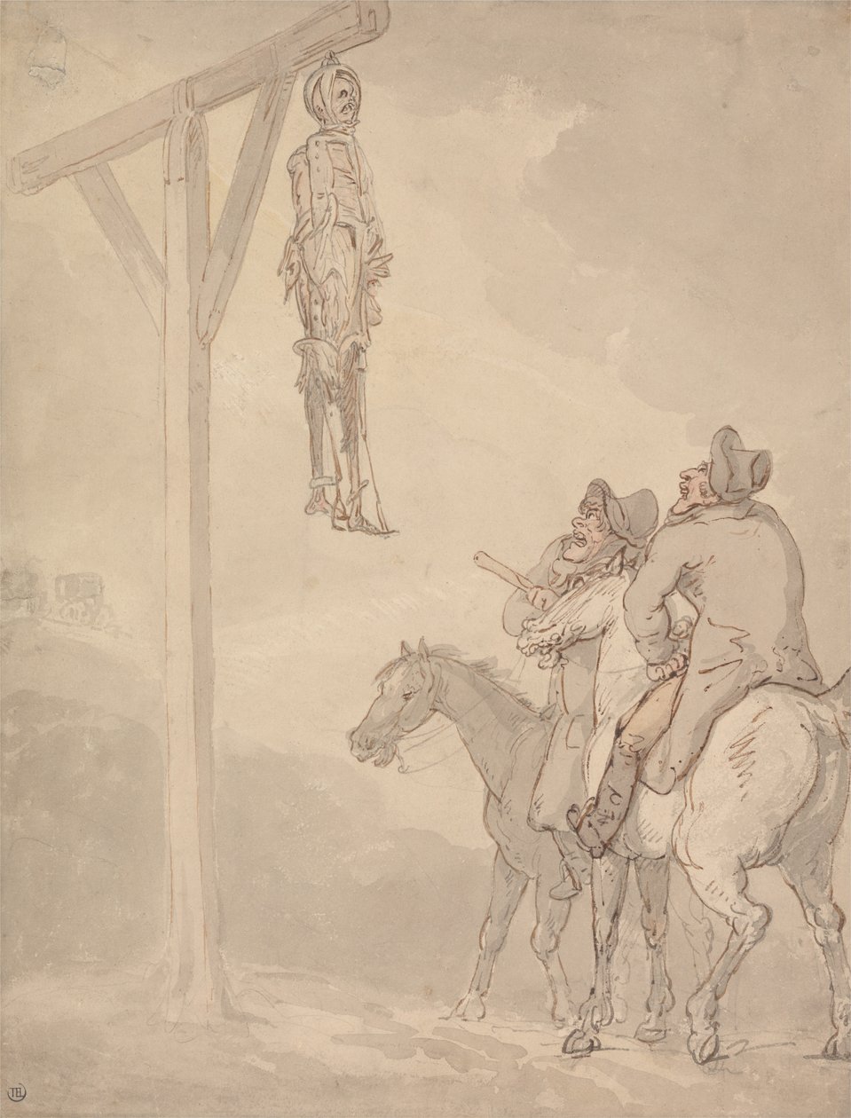 A Gibbet by Thomas Rowlandson