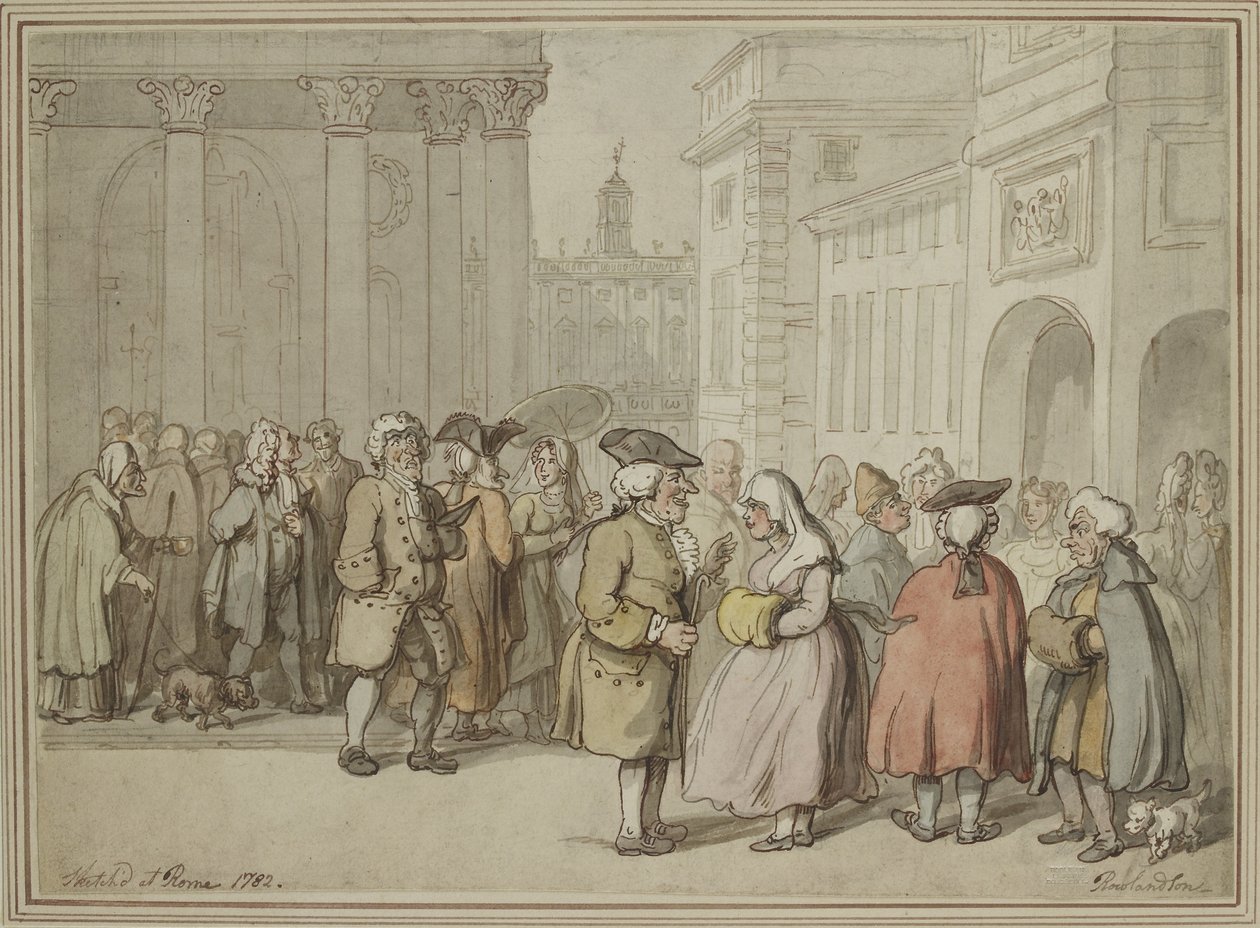 A Group sketched at Rome by Thomas Rowlandson