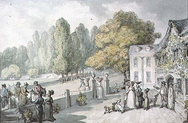 A House with Figures, Formerly Known as The Green, Richmond by Thomas Rowlandson