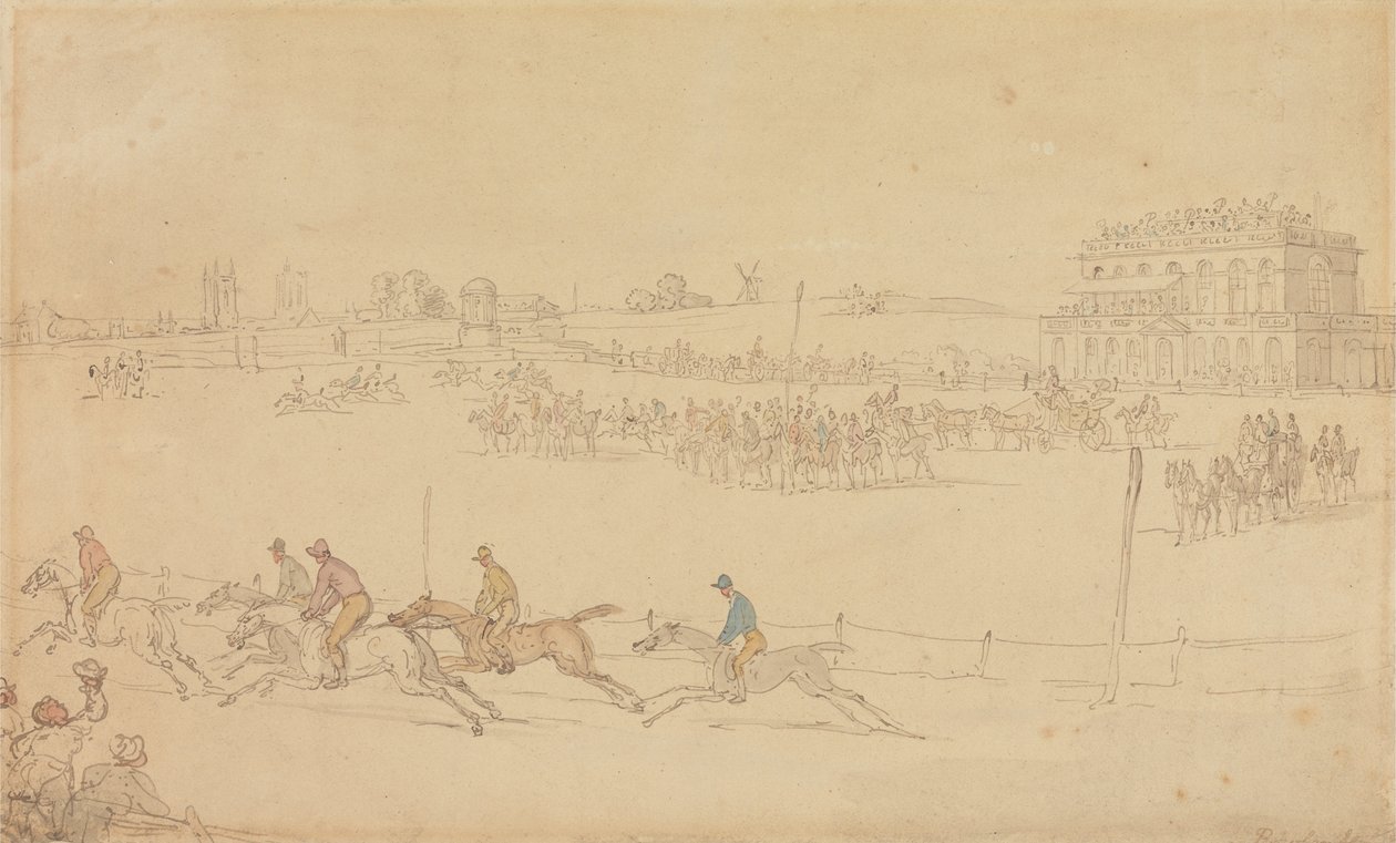 A Race on the Knavesmire at York by Thomas Rowlandson