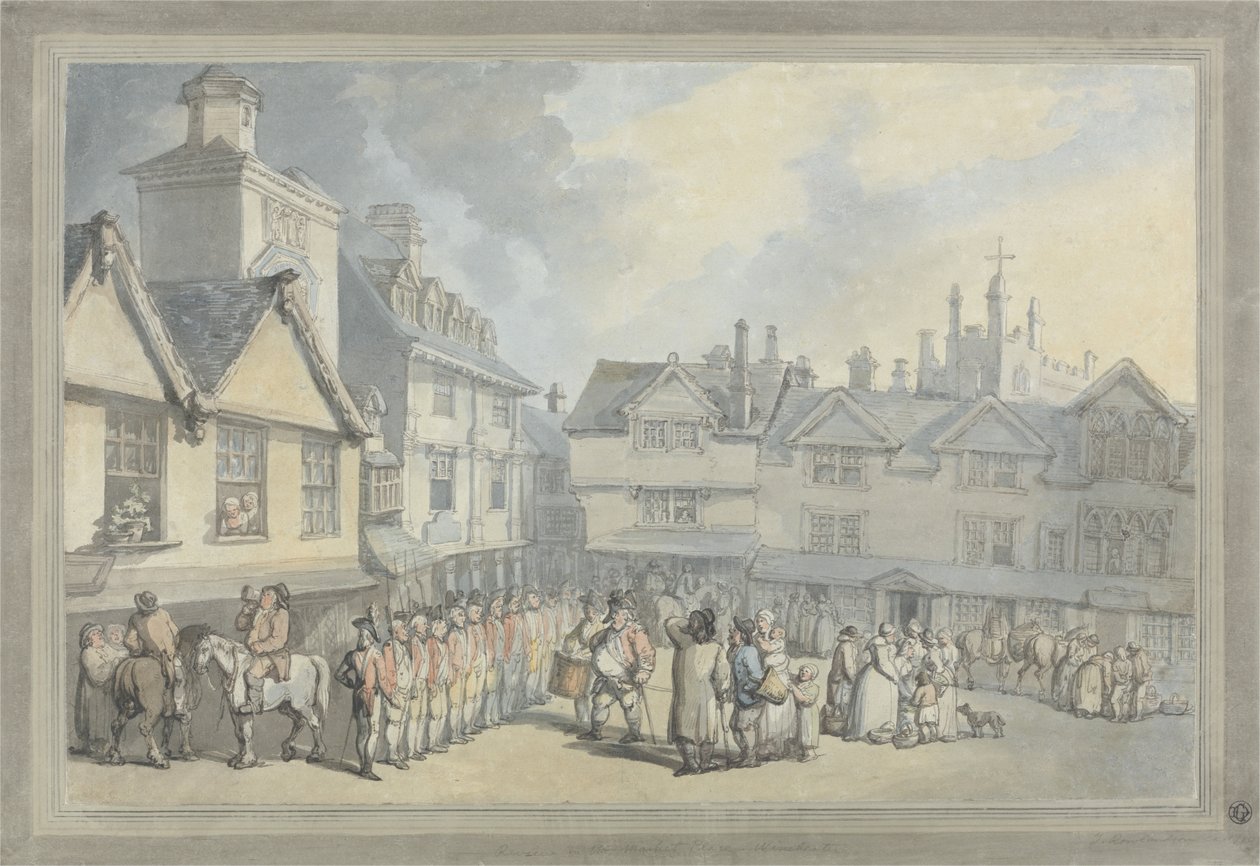 A Review in a Market Place by Thomas Rowlandson