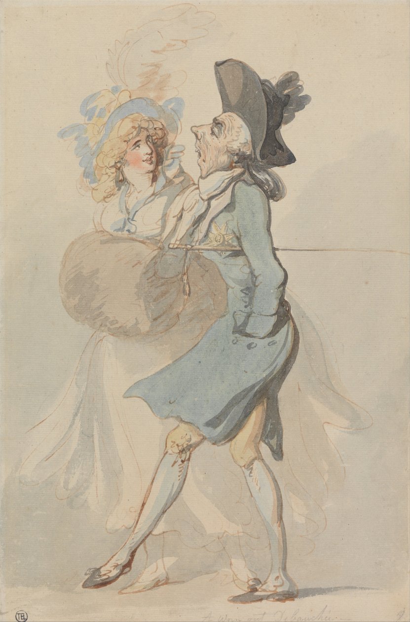 A Worn Out Debauchee by Thomas Rowlandson: Fine art print