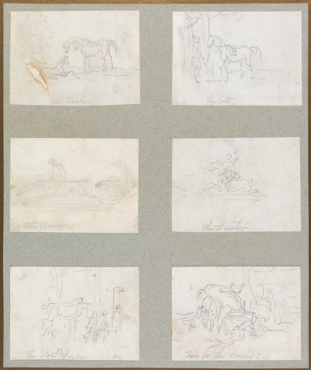 Ages of the Horse: The Foal, The Colt, The Racer, The Hunter, The Post-Horse, Food for the Hounds by Thomas Rowlandson