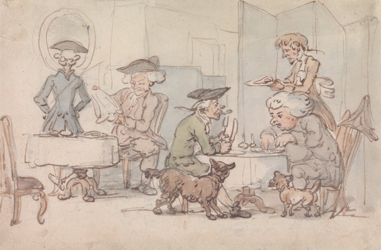 Diners in a Chop Shop by Thomas Rowlandson