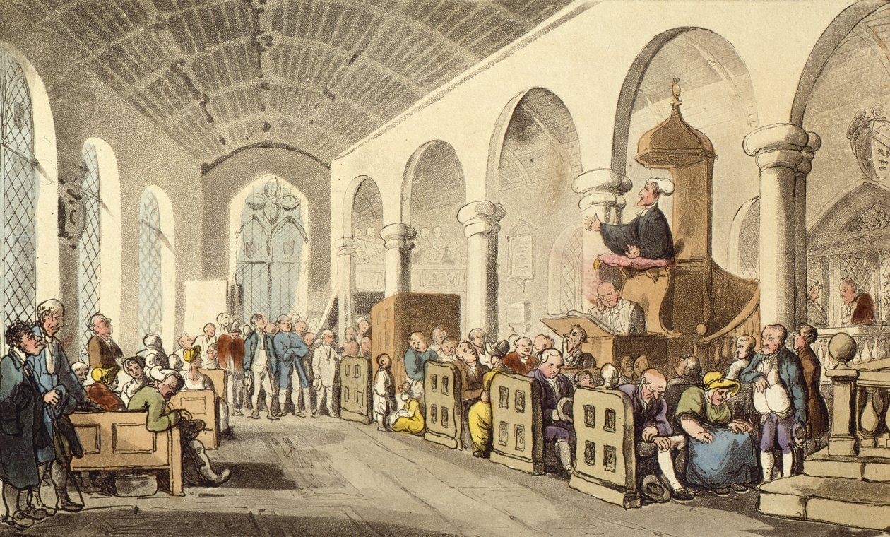 Dr. Syntax Preaching by Thomas Rowlandson