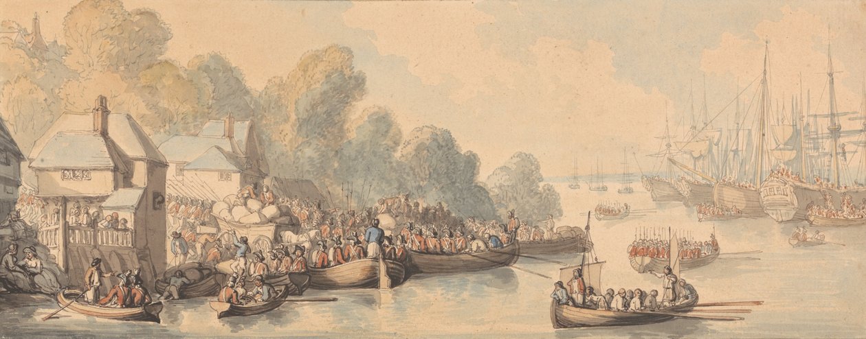 Embarkation at Southampton, June 20th 1794 by Thomas Rowlandson