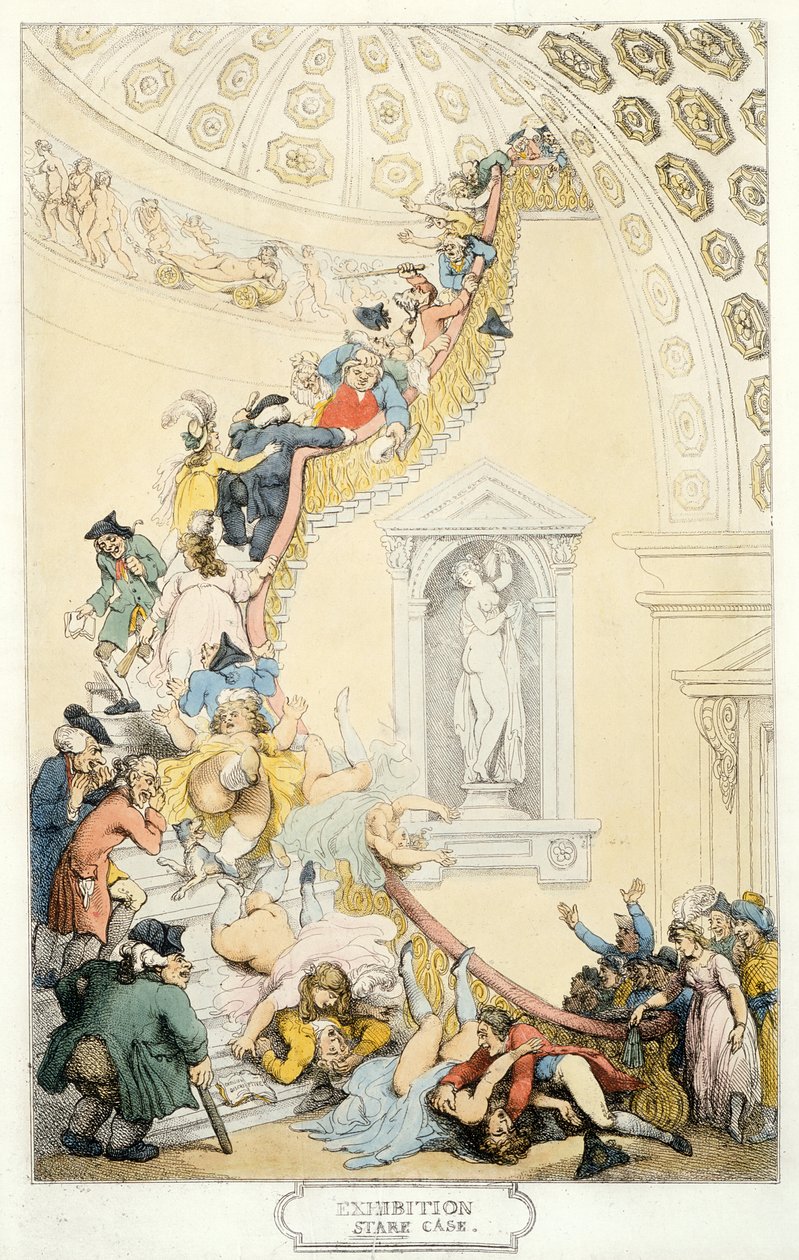 Exhibition Stare Case by Thomas Rowlandson