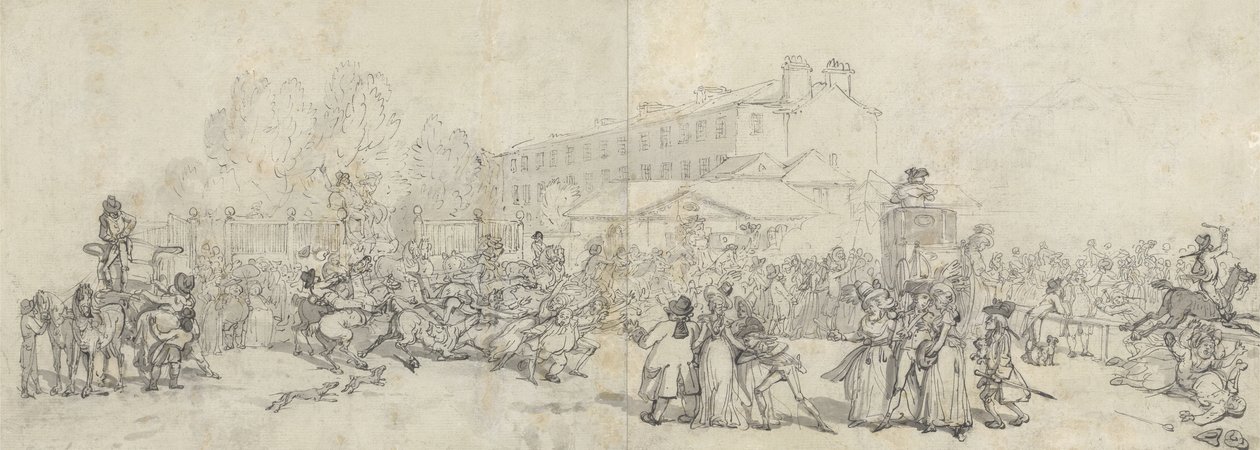 Hyde Park Corner by Thomas Rowlandson