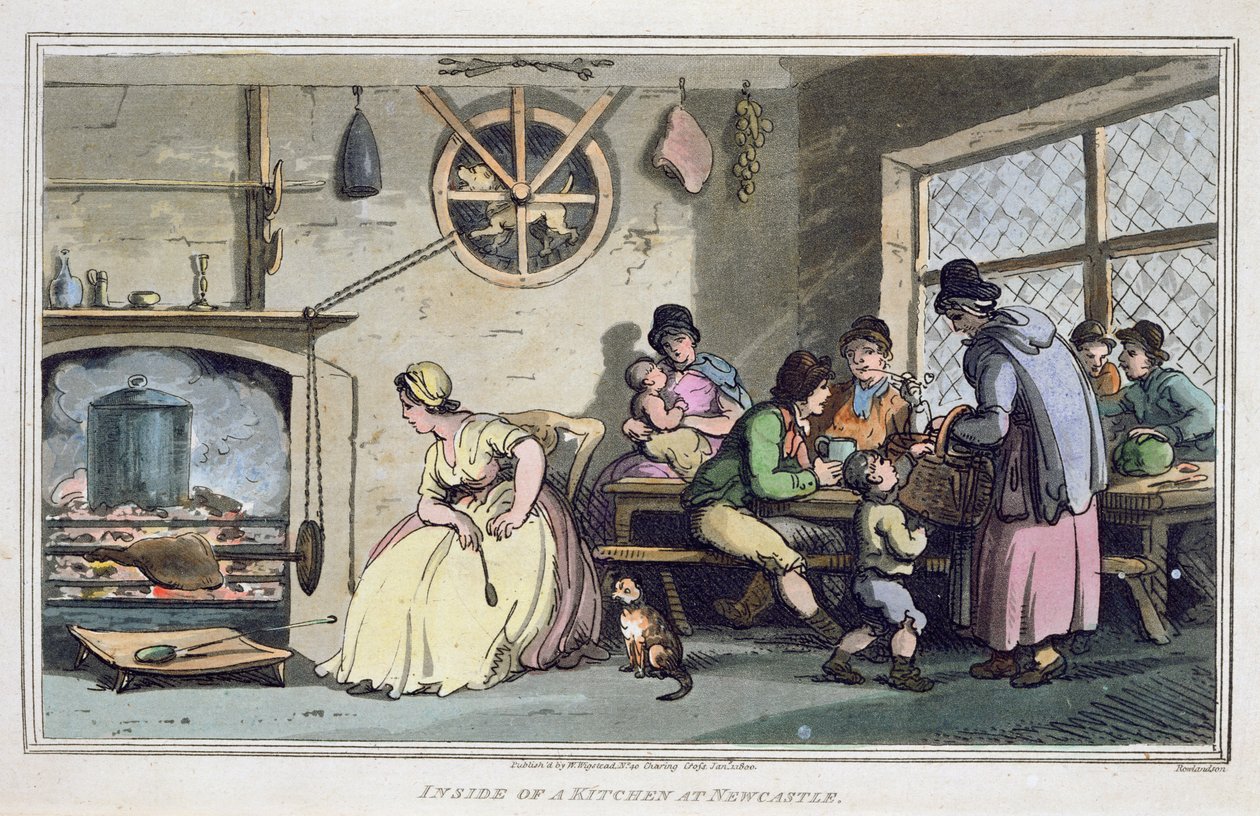 Inside of a Kitchen at Newcastle by Thomas Rowlandson