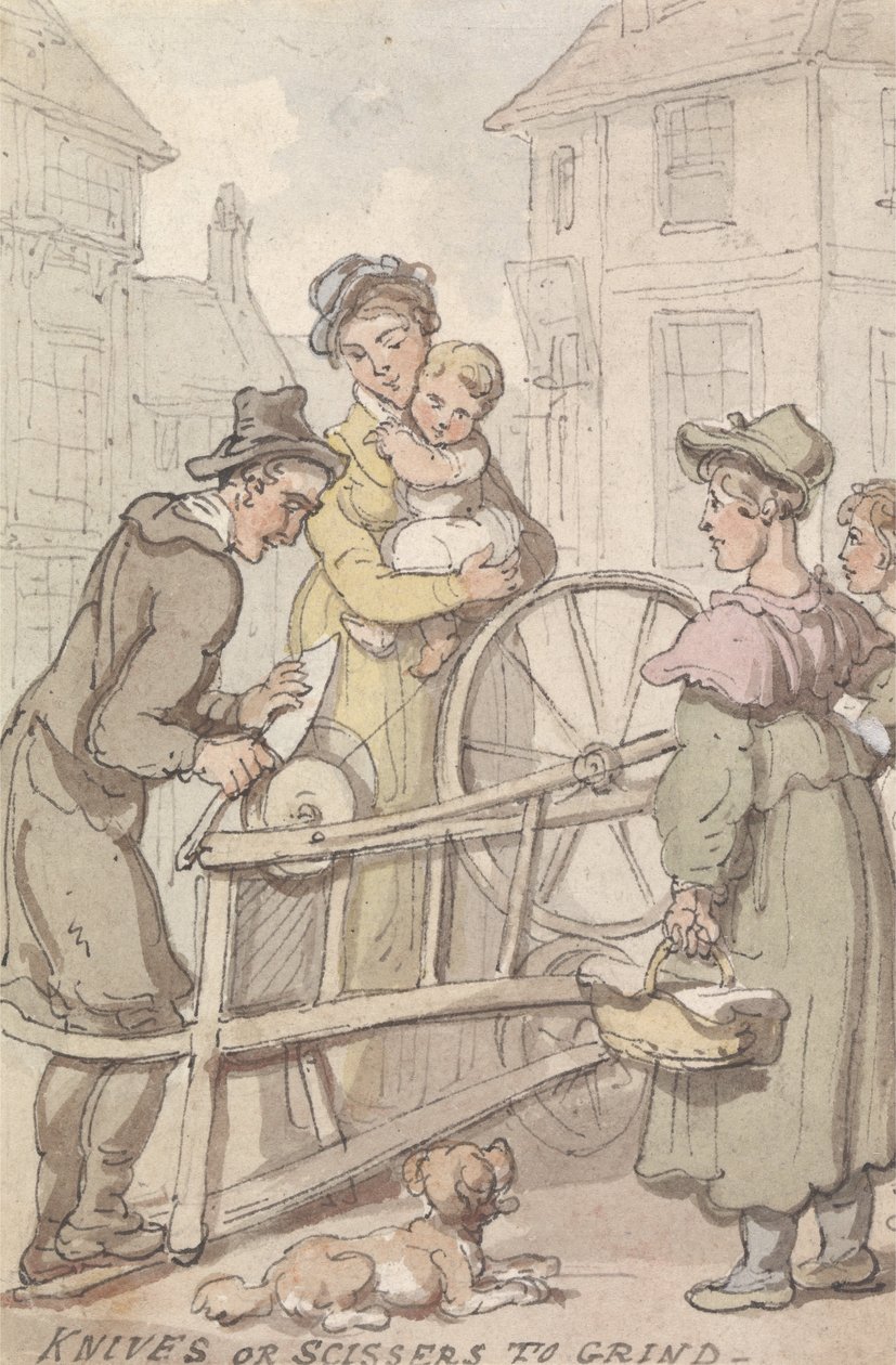 Knives or Scissors to Grind by Thomas Rowlandson