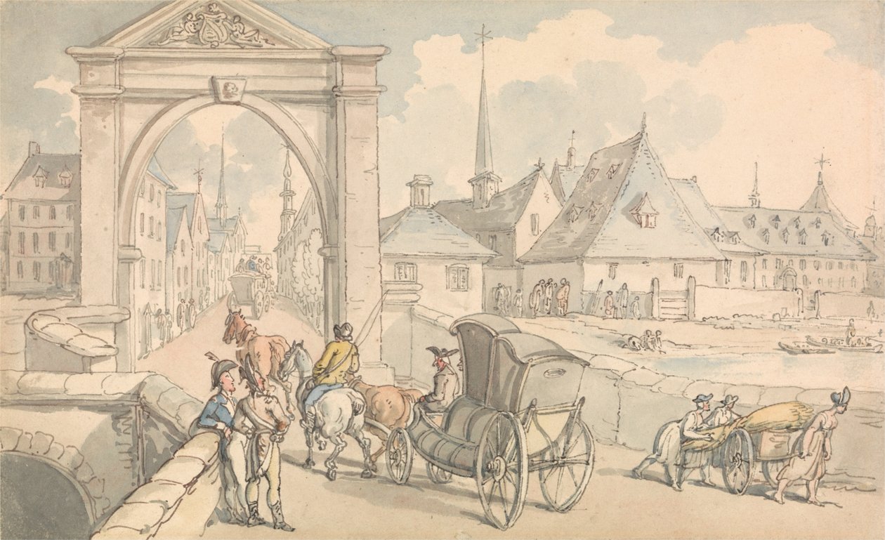 Limbourg, Belgium by Thomas Rowlandson