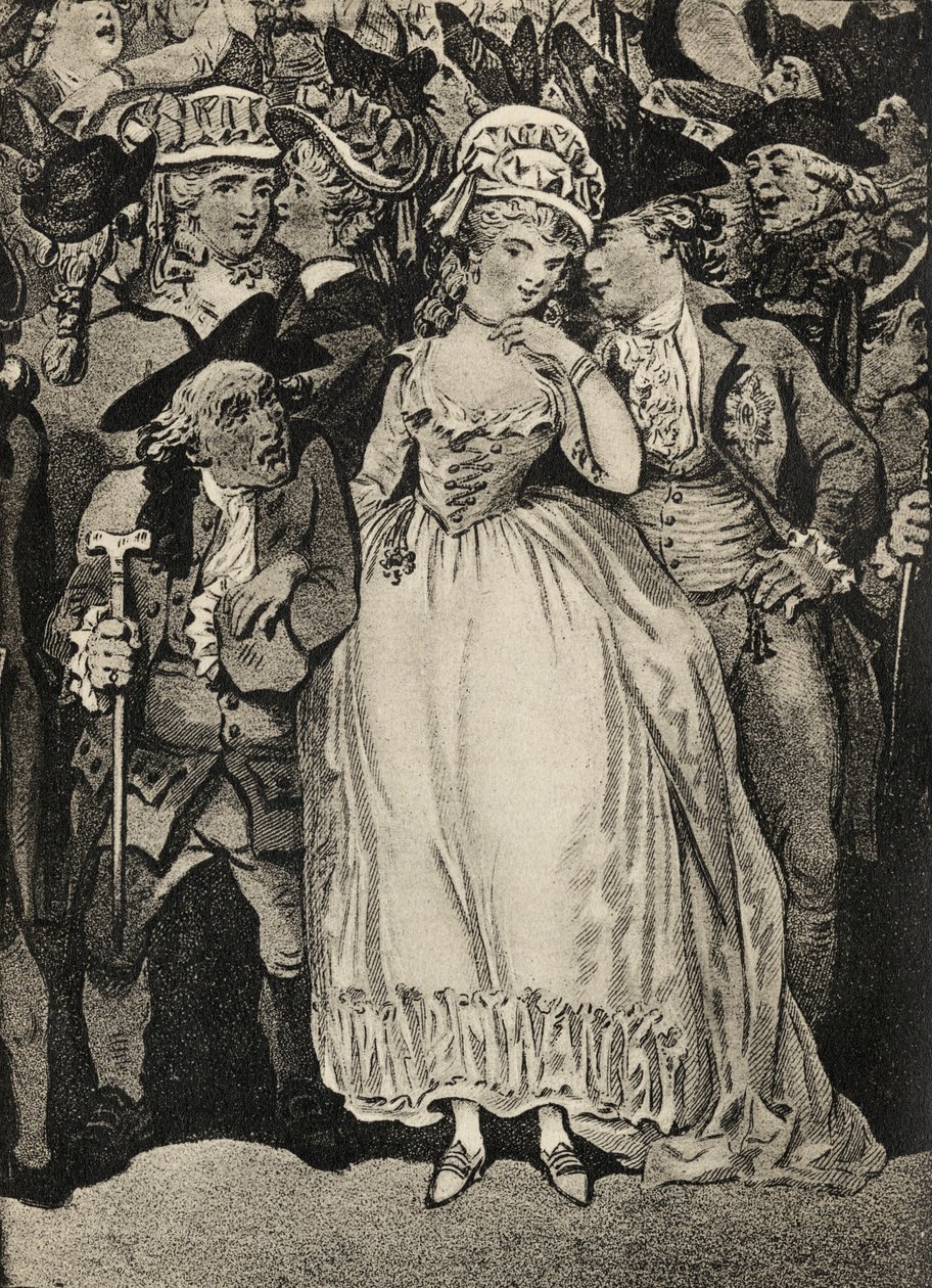 Mrs Mary Robinson Accompanied by the Prince of Wales and Her Husband Thomas Robinson by Thomas Rowlandson