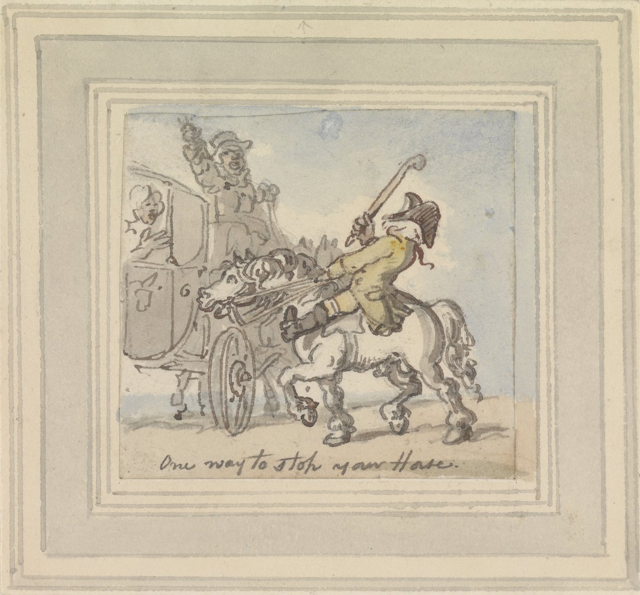 One Way to Stop Your Horse by Thomas Rowlandson