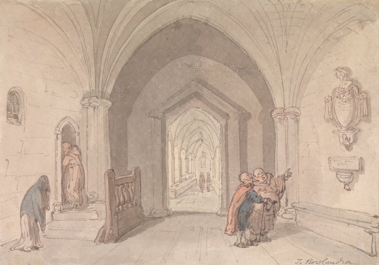 Scene in a Monastery by Thomas Rowlandson