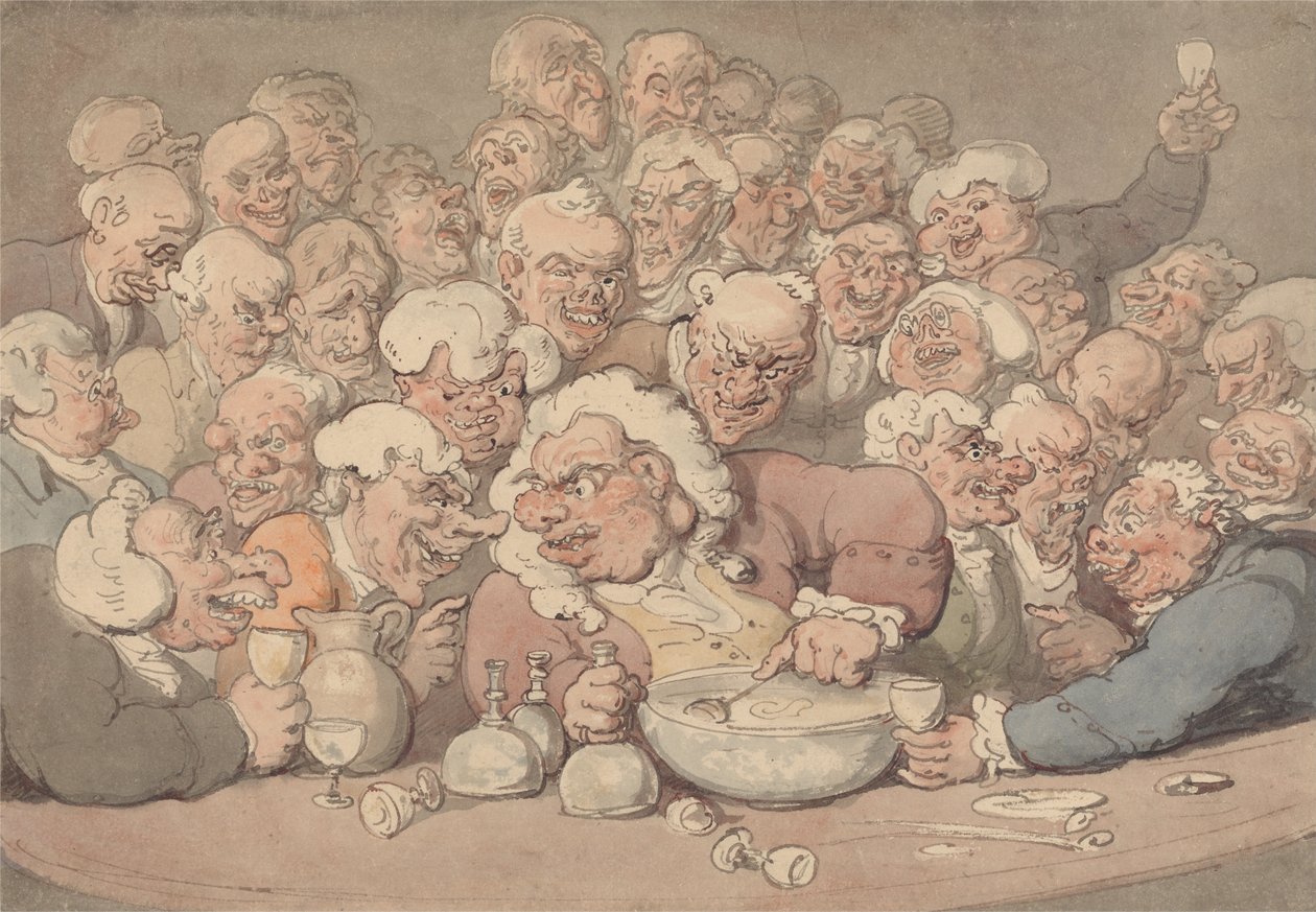 Serving Punch by Thomas Rowlandson