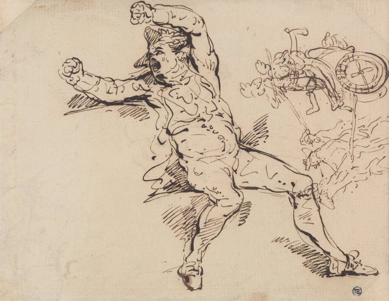 Study of a Shouting Man by Thomas Rowlandson