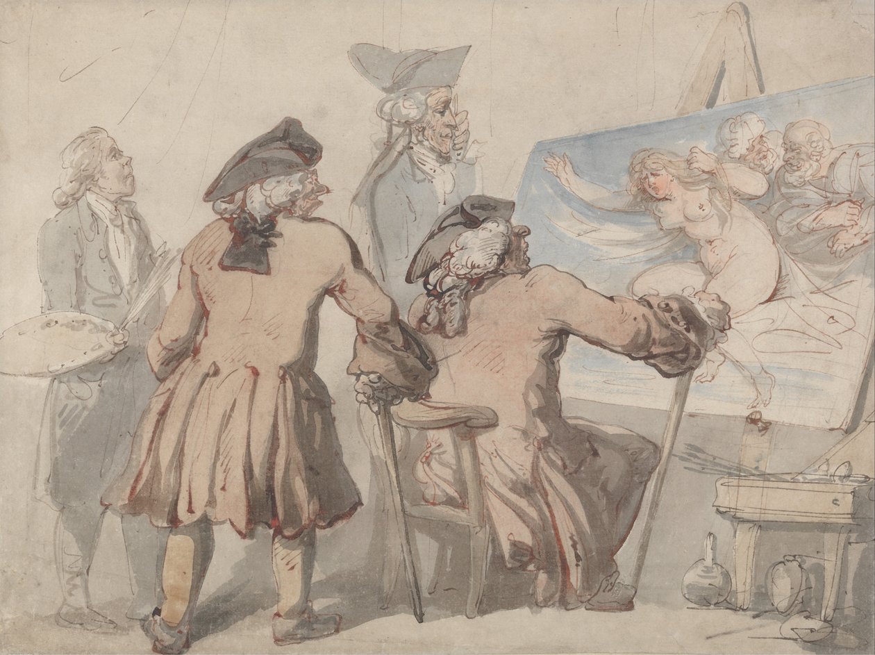 The Connoisseurs by Thomas Rowlandson
