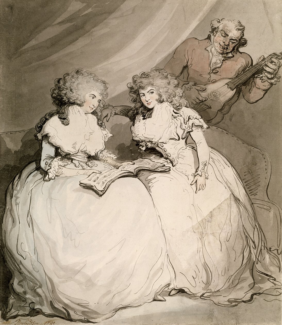 The Duchess of Devonshire and her Sister, the Countess of Bessborough by Thomas Rowlandson
