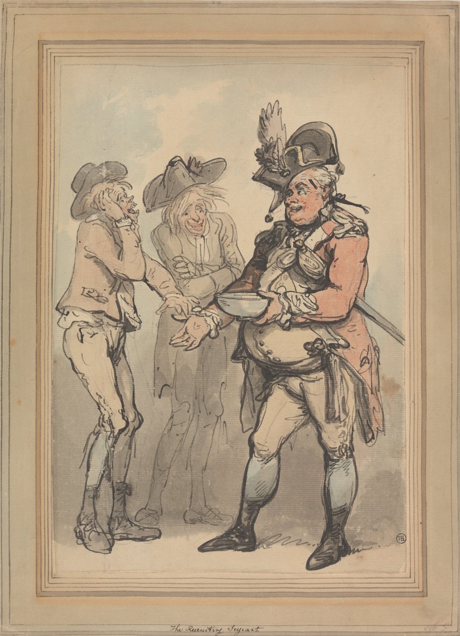 The Recruiting Sergeant by Thomas Rowlandson