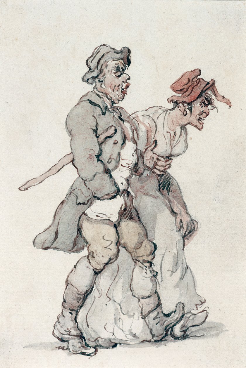 The Strollers by Thomas Rowlandson