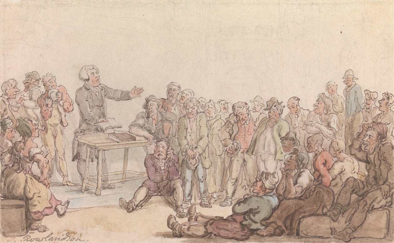 The Vicar of Wakefield: The Vicar Preaching to the Prisoners by Thomas Rowlandson