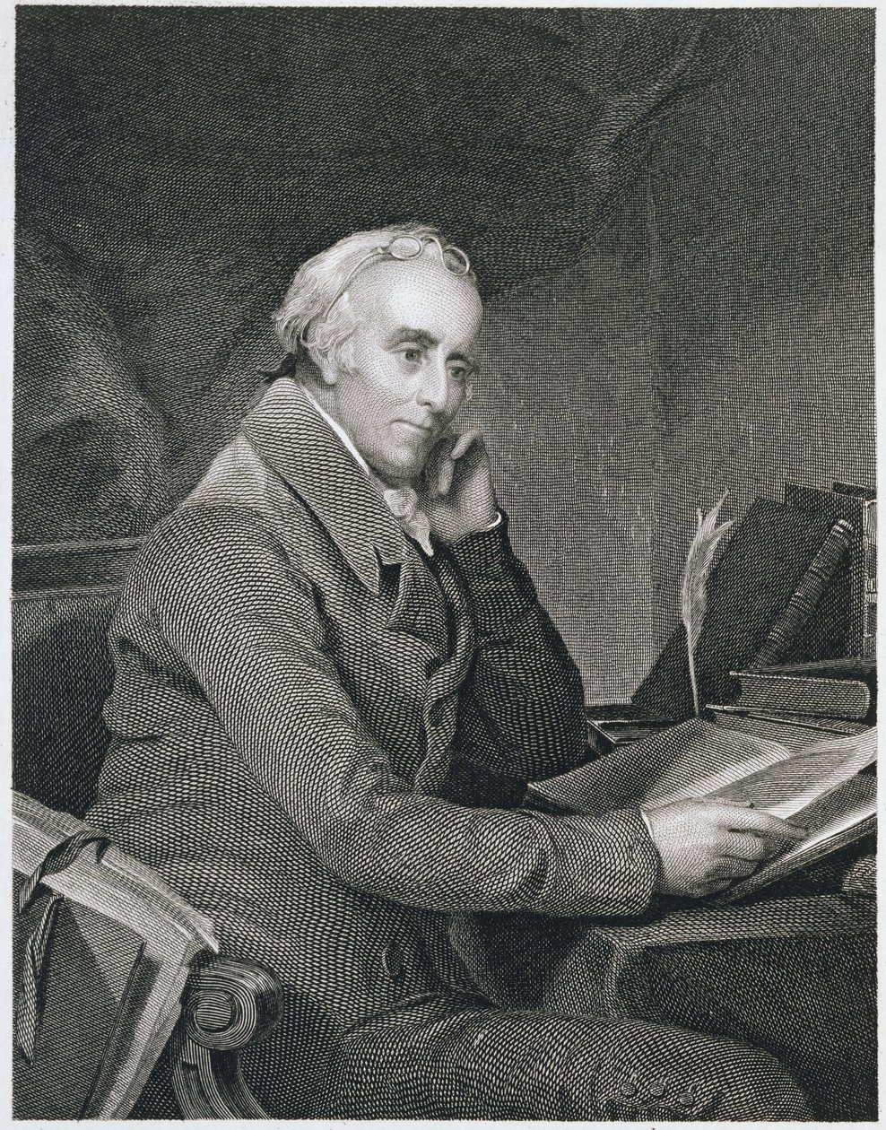 Benjamin Rush, engraved by Richard W. Dodson by Thomas Sully