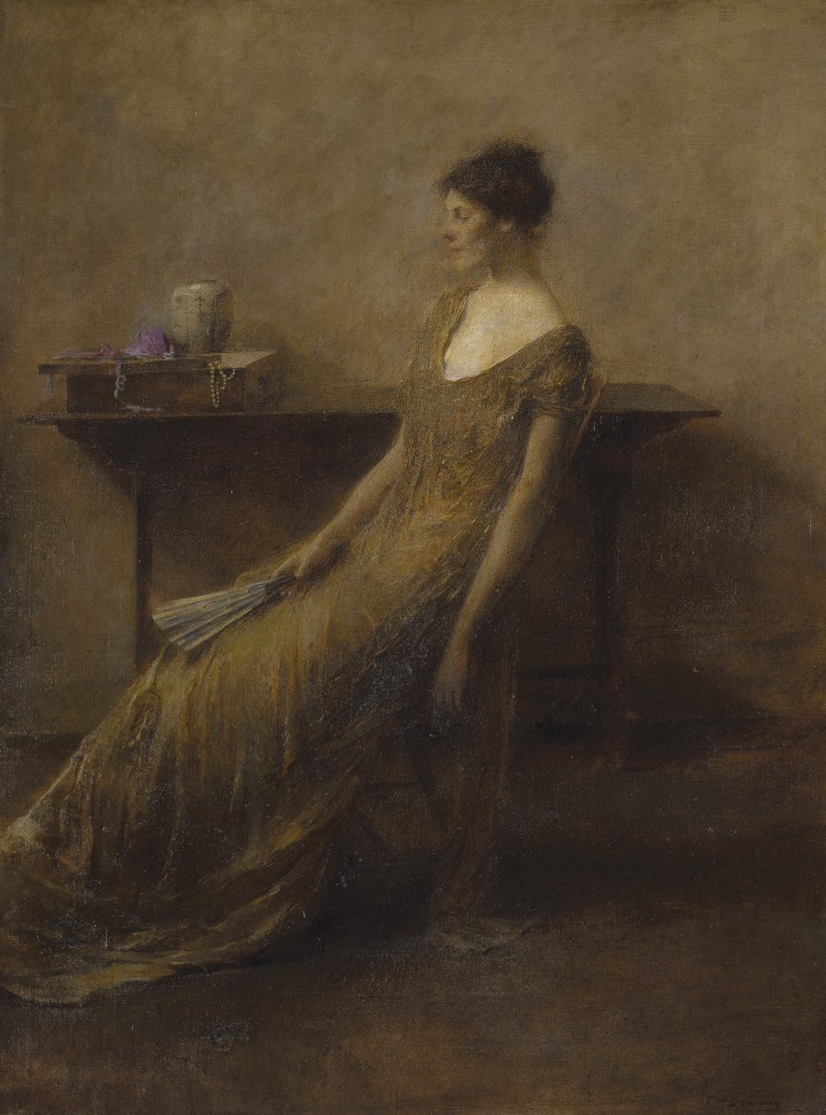Lady in Gold by Thomas Wilmer Dewing