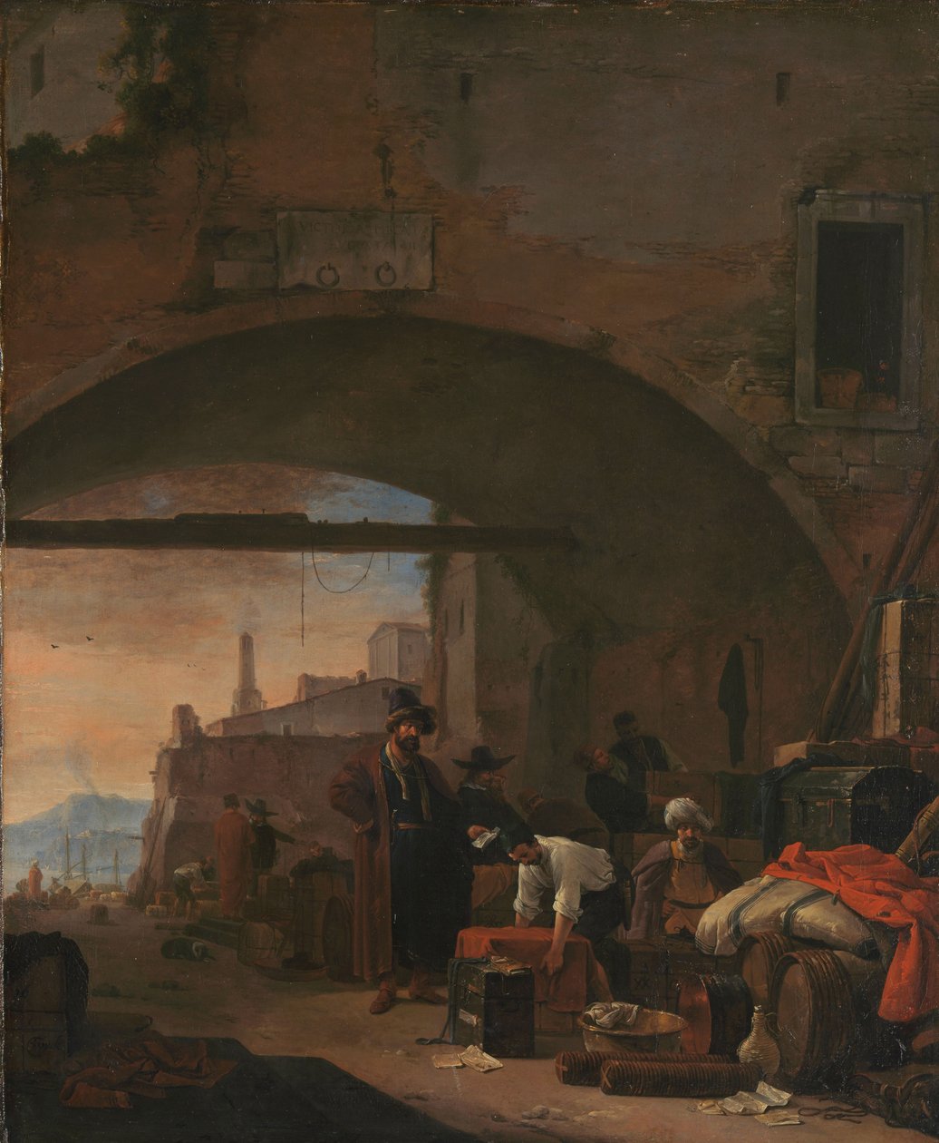 View of a Levantine Port by Thomas Wyck