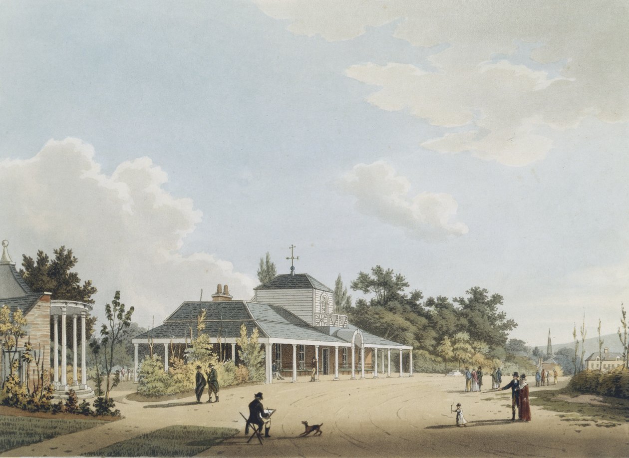 The Montpelier Pump Room, Cheltenham, engraved by John Bluck, 1813 by Thomas after Hulley