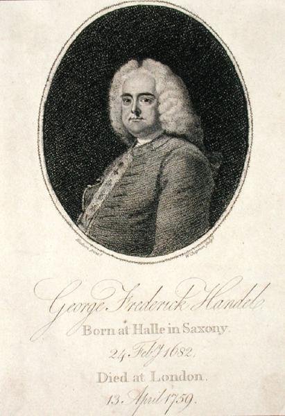 George Frederick Handel (1685-1759) (engraved by W. Chapman) by Thomas (after) Hudson