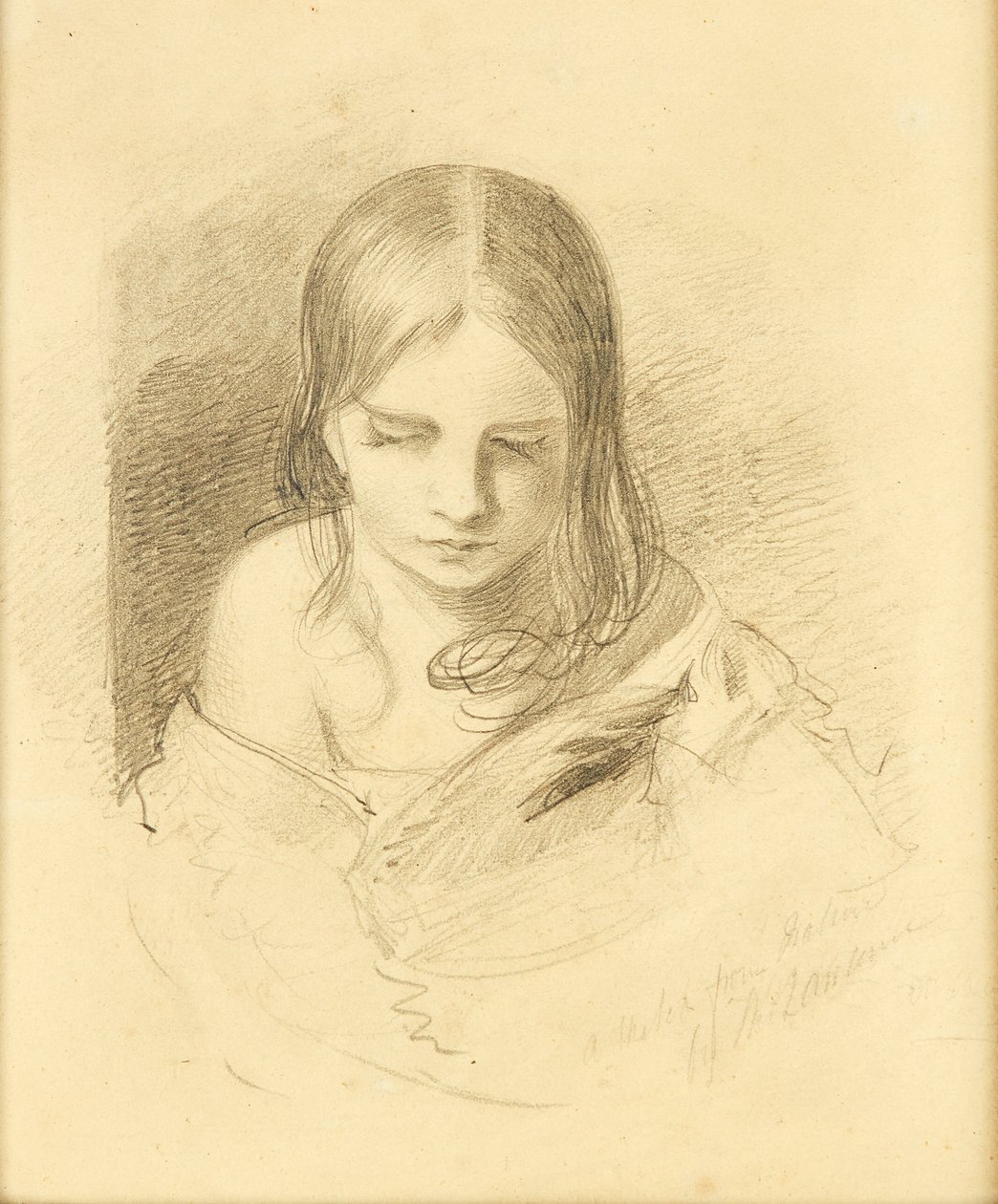 A Sketch From Nature, Said To Be Ines Fletcher by Thomas (after) Lawrence