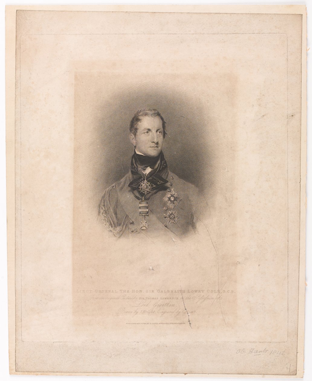 Lieut General The Hon Sir Galbraith Lowry Cole GCB by Thomas (after) Lawrence