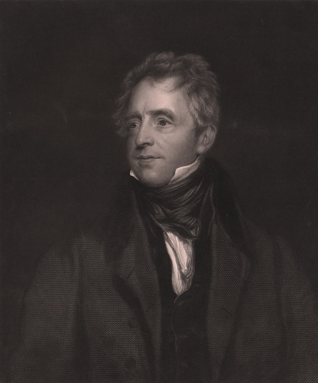 Portrait of English actor John Fawcett (1768-1837), engraving by W J Edwards from painting by Thomas Lawrence, Virtue and Co Publisher, London by Thomas (after) Lawrence