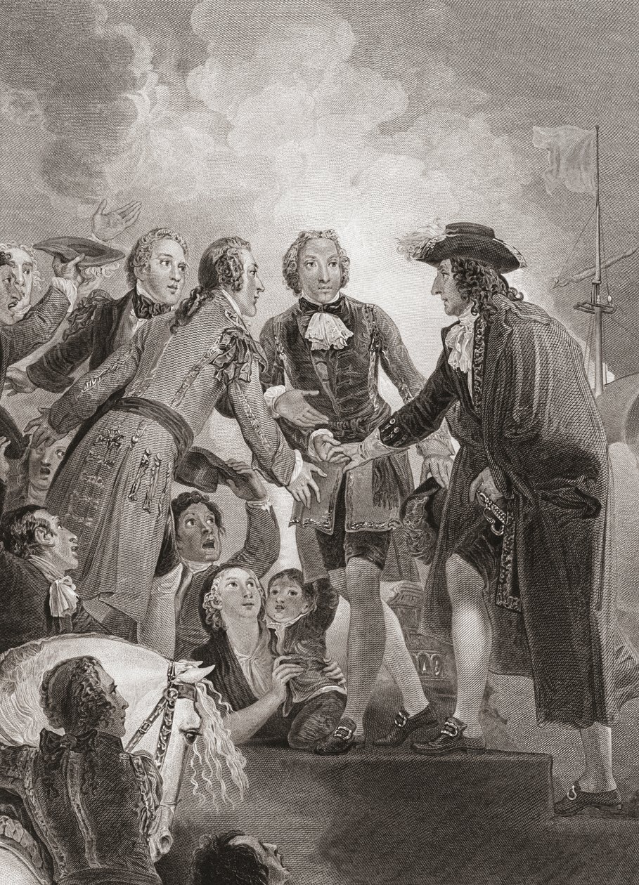 William, Prince of Orange (later King William III) lands in Brixham by Thomas (after) Stothard