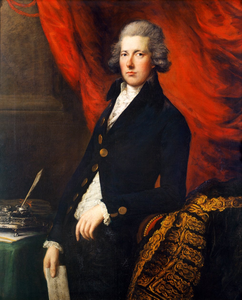 William Pitt the Younger by Thomas (attr. to) Gainsborough
