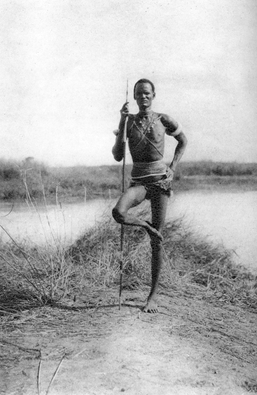 A Characteristic Dinka Attitude, Terrakekka to Aweil, Sudan by Thomas A. Glover