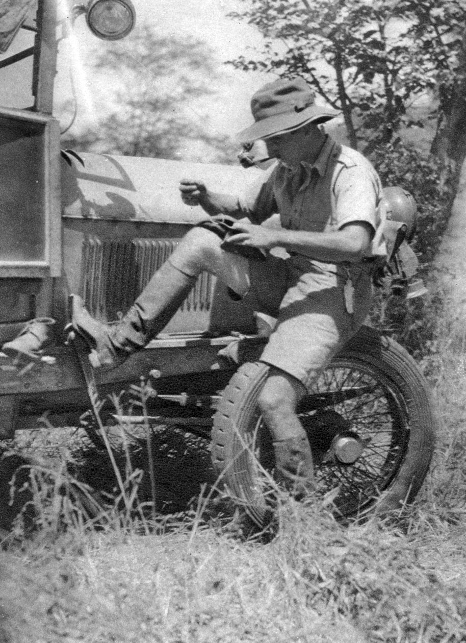 Chaplin Court Treatt, British Motoring Pioneer, Mending His Veldtschoen Shoes by Thomas A. Glover