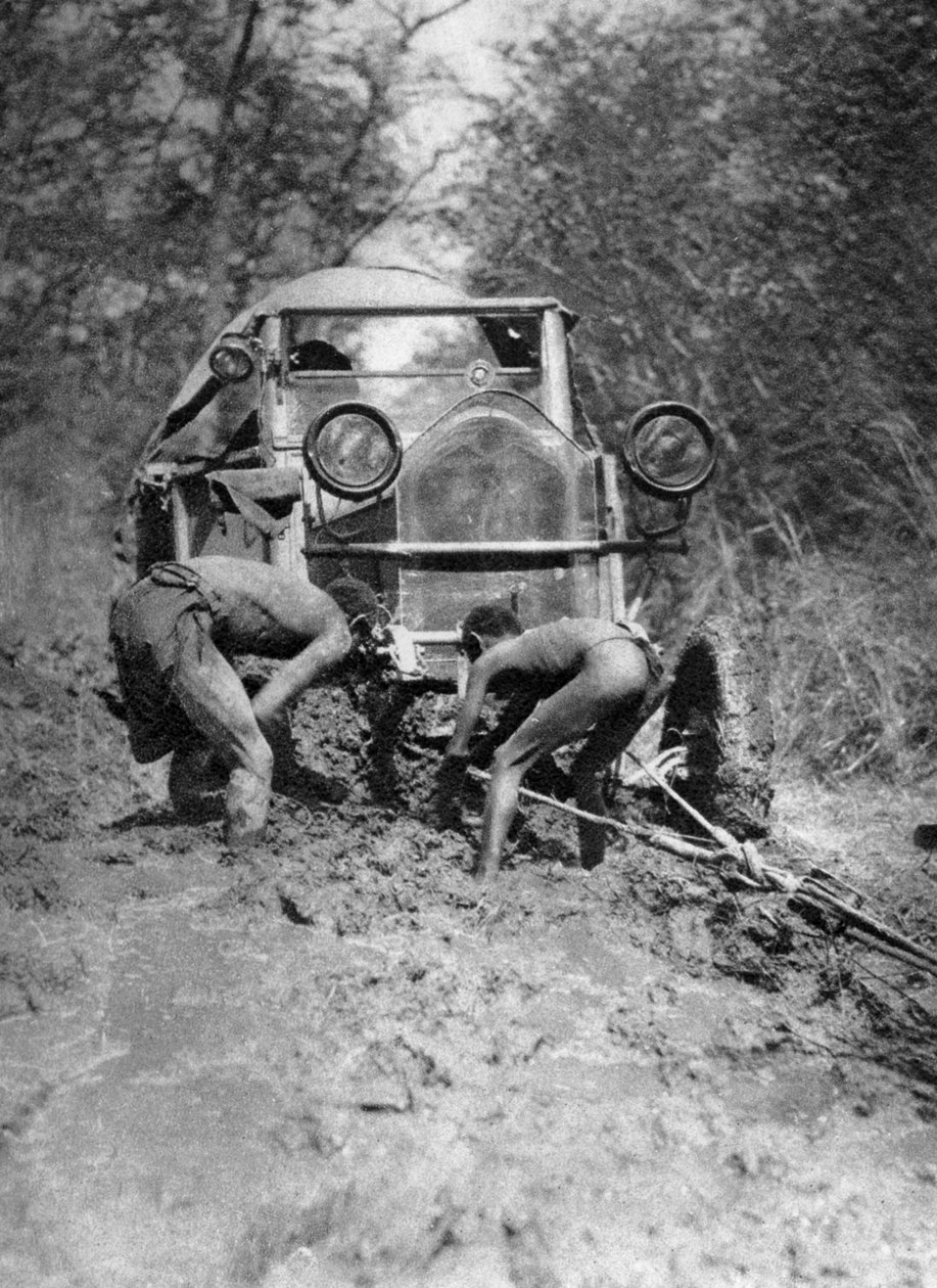Stuck in the mud, Bulawayo to Dett, Southern Rhodesia, c1924-c1925 1927 by Thomas A. Glover