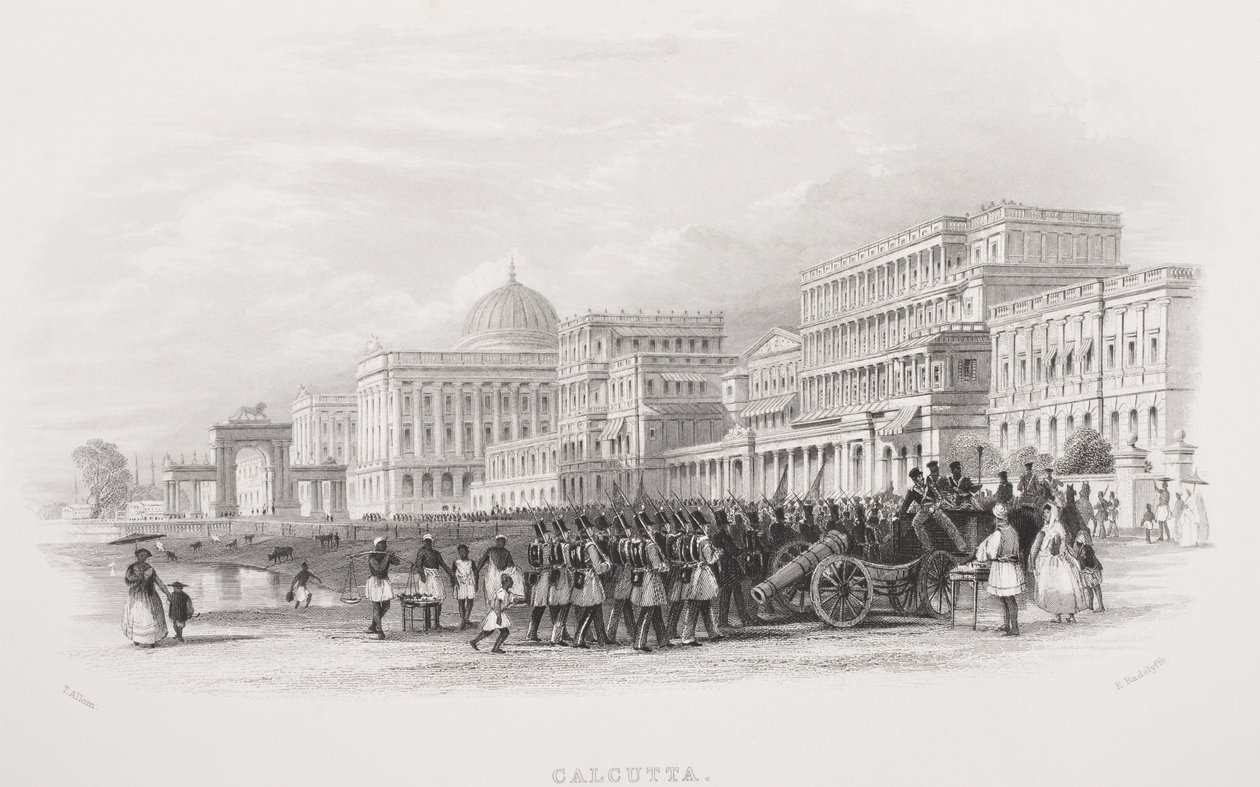 Calcutta, the Esplanade, Engraved by E. Radclyffe, from 