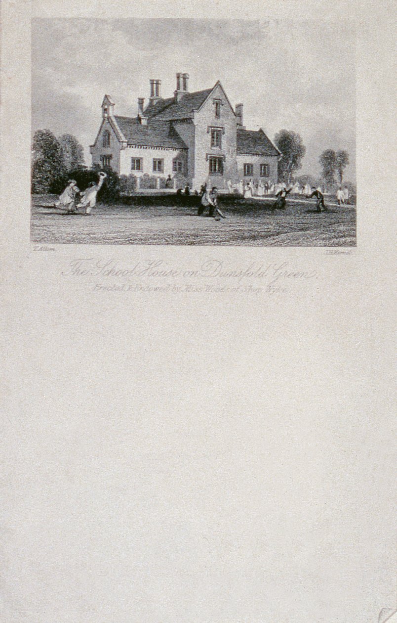 The School House on Dunsfold Green, Surrey by Thomas Allom