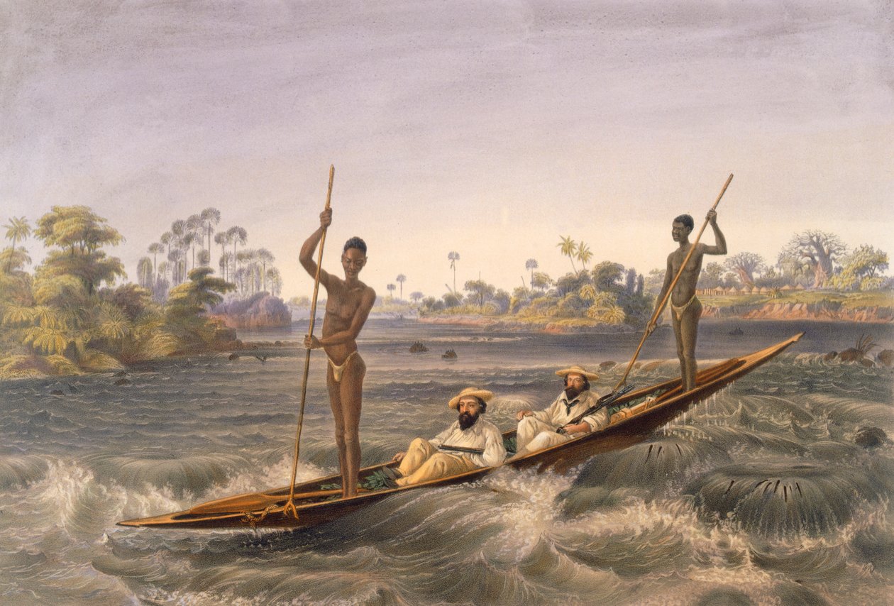 Zanjueelah, the Boatman of the Rapids by Thomas Baines